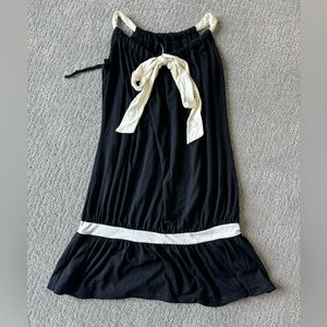 Blu Heaven Black & White Bow Tunic Top Dress